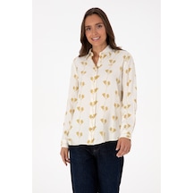 U.s. Polo Assn. Kadın Gömlek Desenli 50308637-vr256 İnci