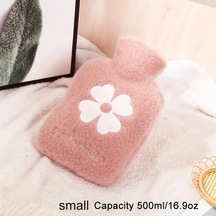 Willowhaven Pembe 500ml Pvc Sıcak Su Torbası Çiçek Desenli Taşınabilir El Isıtıcı Kış Hediyesi Pembe