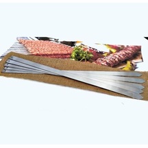 Rotanev 6 Adet Profosyonel Paslanmaz Metal Kıyma Şiş Adana-urfa-antep Kebap Şişi