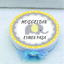 Bebek Çikolatası Sarı Giri Fil Temalı Uv Baskılı Madlen Çikolata