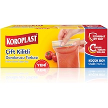 Tekrar Kullanılabilir Küçük Çift Kilitli Dondurucu Poşeti 12'li 10x15 Cm, Sızdırmaz&dayanıklı, Şeffaf, Bpa İçermez Dondurucu Torbası, Et, Sebze, Balık, Çorba, Sos, Buzdolabı, Derin Dondurucu