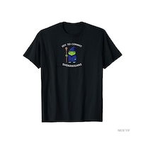 Flood Of Style Off To Commit Shenanigans Sihirbaz Kurbağa Meme T-shirt Erkekler Kadınlar İçin % 100% Pamuklu Siyah