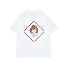 Tarzsokak Beyaz Anime My Deer Friend Shikanoko Noko Nokotan Harajuku Unisex Ü Beyaz