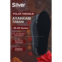 Silver Polar Kumaşlı Termal Ayakkabı Tabanlığı - Yumuşak Dokulu Kışlık Taban 35-45
