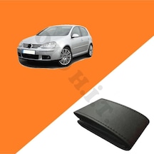 Volkswagen Golf 5 Yeni Direksiyon Uyumlu Deri Direksiyon Kılıfı Kaliteli Dikmeli Siyah