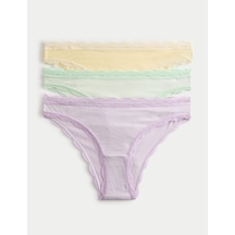 Marks & Spencer 3’lü Pamuk Karışımlı Brazilian Külot Seti T61004842B Mor