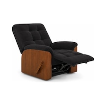 Smarto Relax Ticino Manuel Mekanizmalı Ayak Uzatmalı Ahşap Yan Panelli Polyester Tv Koltuğu Baba Koltuğu Siyah
