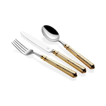 Sola Swiss San Remo Gold Paslanmaz Çelik 84 Parça Çatal Bıçak Seti Altın