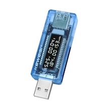 Keweisi Voltmetre Ampermetre USB Şarj Kapasitesi Test Cihazı
