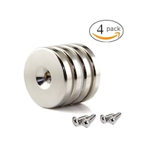 4 Adet 20Mm X 10-5Mm X 5Mm Havşa Delikli Güçlü Neodyum Miknatis