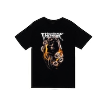Stoned&Fame Bullet For My Valentine Baskılı Unisex %100 Pamuk Siyah T-shirt SIYAH