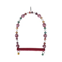 Markapet Boncuklu Ve Tünekli Kuş Salıncağı 10 Cm-14 Cm Bordo