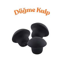 Klc 5 Adet Mat Siyah Metal Düğme Kulp - Yuvarlak Mobilya, Mutfak Ve Çekmece Kulbu Siyah Siyah