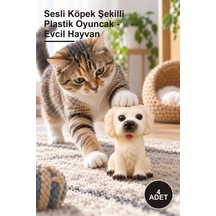 4 Adet Sesli Köpek Şekilli Plastik Oyuncak - Evcil Hayvan