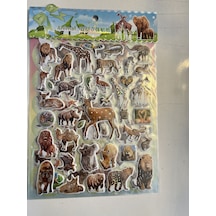 Kabartma Hayvanlar Sticker Etkinlik Oyunu 2 Kartela Birden Model19