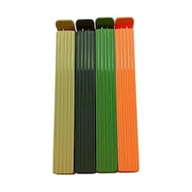 8'li Çok Renkli Pratik Poşet Klipsi, Paket, Ambalaj, Torba, Çanta Kapatıcı Plastik Kilidi, Mandalı Karışık 8 Adet Açık Bej