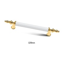 Ehobici.Ltd Asos Altın Beyaz Lüks Mobilya Dolap Çekmece Kulp 128Mm