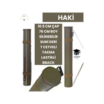 Proje Tüpü Bazuka 10.5 Cm Çap 76 Cm Boy Silinebilir Suni Deri T Cetveli Takma Lastikli Bback