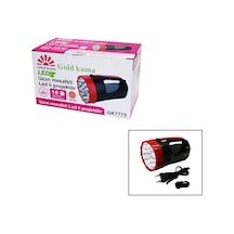 15 Led Fiş Şarjlı El Feneri Rojektör Gk-7775 4764 Çok Renkli