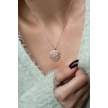 Yaşam Çiçeği Rose Gümüş Kolye