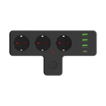 Blic 3'lü Duvar Priz Termal Akım Korumalı Priz 3 X Usb, 1 X Type-c 20w Pd Giriş Diğer