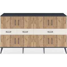 Arges Konsol 5 Raflı 3 Çekmeceli 8 Kapaklı 176x30x99 Antrasit-çam/aytaşı Atlas Çam/aytası - Antrasıt Arges Konsol 5 Raflı 3 Çekmeceli 8 Kapaklı 176x30x99 Antrasit-çam/aytaşı Atlas Çam/aytası - Antrasıt