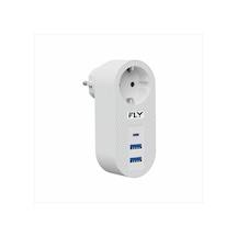 FLY-3400-01 Akım Korumalı 1xPriz 2xUSB 1xUSB TYPE-C SOKET 2.1A
