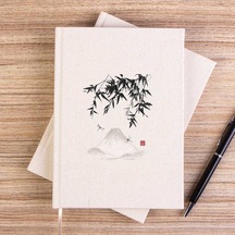 China Mountain Scenery Çizgisiz Kanvas Defter Krem