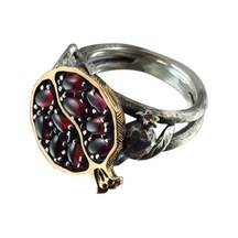 Vintage Sahte Taş Rattan Nar Yüzük Kadın Düğün Nişan Takı Us 7 Çok Renkli