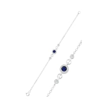 Söğütlü Silver Gümüş Safir Ve Zirkon Taşlı Bileklik