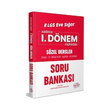 Editör Yayınları 8. Sınıf Lgs Eve Sığar Sadece 1. Dönem Sözel Der