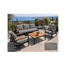 Balkon Mobilyası , Bahçe Mobilyası, 3-1-1 Takıma Uygun, Minder Kılıfı , Koruyucu Kılıf ,outdoor Kumaş Gri