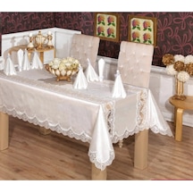 Elenora Osmanlı Ipeği Güpürlü Sofra Takımı 8 Kşl. 170x240cm 17prç. - 455 Çok Renkli