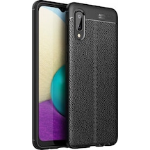 Newface Samsung Galaxy A02 Kılıf Auto Focus Kapak - Siyah
