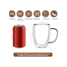Çift Duvarlı Cam Kahve Kupası 250ml Isıya Dayanıklı, Mikrodalga & Bulaşık Makinesi Uyumlu, 2 Li Şık Set Aeropress