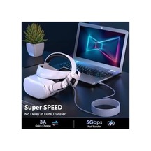 Vr5 Usb3.2 Oculus Quest 3/2/1 Pico 4 Aksesuarları Ve Pc/steam Vr, 5gbps Yüksek Hızlı Pc Veri Aktarımı, Vr Kulaklık, Oyun Bilgisayarı, Sanal Gerçeklik Gözlüğü Uyumlu 5 Metre