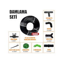50 Metre Damla Sulama Sistemi Seti Damlama Hortumu Ve Ek Parçaları Bahçe Ağaç Fidan Sebze Sulama Ekipmanları Damlama Borusu