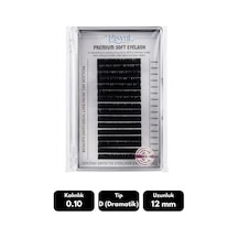 Misyul 0.10d Dramatik Kıvrım 12 Mm Soft Eyelash Doğal İpek Kirpik 16'lı
