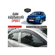 Dacia Sandero Mk3 2020 Sonrası Uyumlu Mugen Cam Rüzgarlığı Seti Piano Black 4'lü İthal Parlak Siyah 00 Şüscaroto Aksesuar