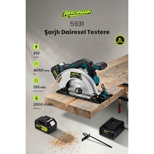 Reschmann R-5931 21V 185MM Profesyonel Şarjlı Dairesel Testere
