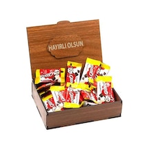 Sevdiklerinize Özel Ahşap Hediye Kutusunda 24 Adet Petito ( Hayır