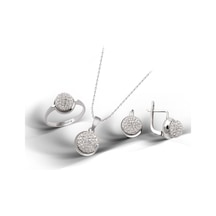 Kuyumcudükkani Avusturya"crystal"taşlı Mini Set -24002-w-w 19 Beyaz