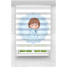 Perdeoutlet38 Baskılı Renkli Mavi Peri Çocuk 1 Dijital Baskılı Zebra Perde-cocuk Odası-stor Perde Model:pz-2624 Çok Renkli