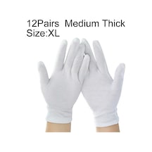 Sones 12 Çift Saf Pamuklu İş Eldiveni, Orta Kalınlıkta Beden: Xl