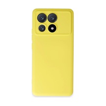 Xiaomi Poco X6 Pro Kılıf Nano İçi Kadife Silikon - Sarı -