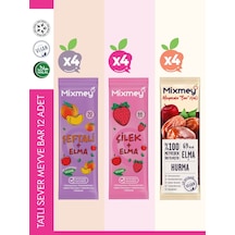 Mixmey Tatlı Sever Meyve Barı – 12 Adet | Atıştırmalıklar – Vegan, Glutensiz (20GR X 12 ADET)