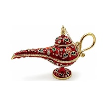 Swaroski Taşlı Alaatin Sihirli Lambası Dekoratif Obje 16x10 Cm