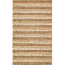 Eko Halı Netra S-1410 Natural Xw Farklı Örgü Dokusuna Sahip El Dokuma Naturel Jüt Hasır Halı - 140X200