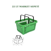1 adet 22Litre Market ve Alışveriş Sepeti, Saplı Market Sepeti Y