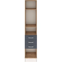 Arges Dolap 3 Raflı 3 Çekmeceli 44x30x221 Çam-antrasit Çam